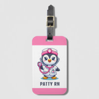 Stethoscope rose Infirmier pinguin mignon personna
