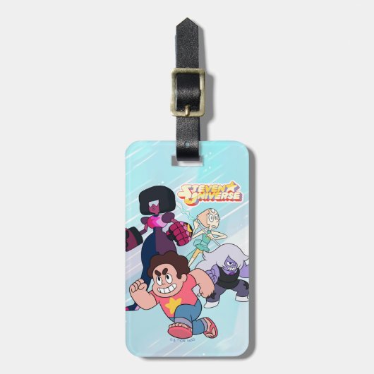 Étiquette À Bagage Steven Universe | Crystal Gem Group Action (Devant Vertical)