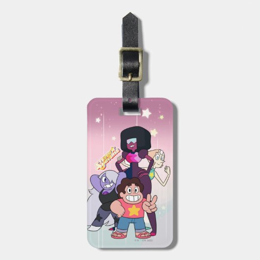 Étiquette À Bagage Steven Universe | Pose du groupe Crystal Gem (Devant Vertical)