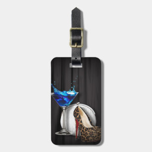 Étiquette À Bagage stilletos de fille de cocktail de martini de