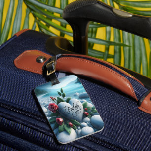 Étiquette À Bagage Stone Heart au bord du lac