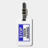 Étiquette À Bagage Stop Greenwashing Sign (Devant Vertical)