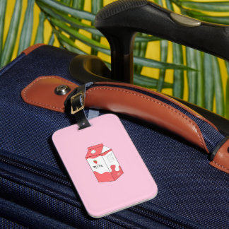 Étiquette À Bagage Strawberry Milk Carton Luggage Tag
