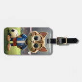 Étiquette À Bagage "Striker Purr-fect : Le Chat de Football 3D" (Devant horizontal)