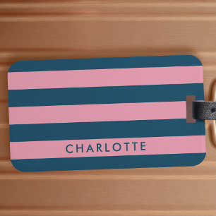 Étiquette À Bagage Strip Trendy Preppy Name