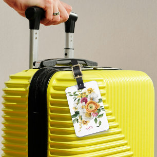 Étiquette À Bagage Stripes et typographie élégantes