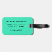 Étiquette À Bagage Stripes et typographie élégantes (Dos horizontal)