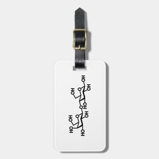 Étiquette À Bagage Structure du lait lactose (Devant Vertical)