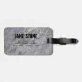 Étiquette À Bagage Structure en granit en pierre grès gris (Dos horizontal)
