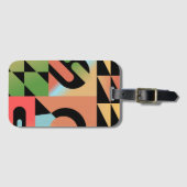 Étiquette À Bagage Style Airbrush Formes géométriques Abstraites Colo (Devant Horizontal)