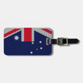 Étiquette À Bagage Style australien de chrome de fibre de carbone de (Devant horizontal)