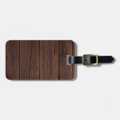 Étiquette À Bagage Style campagnard en bois en bois rustique de (Devant horizontal)