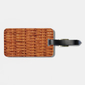 Étiquette À Bagage Style campagnard en osier Brown rustique de panier (Dos horizontal)