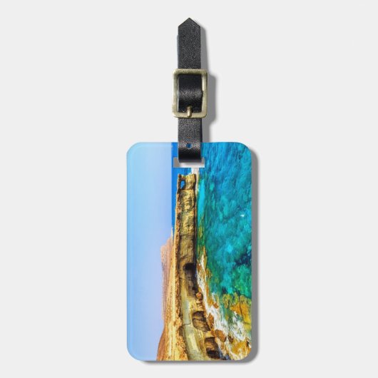 Étiquette À Bagage Style Cape Greco Chypre (Devant Vertical)