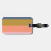 Étiquette À Bagage Stylé de rayures modernes dans de jolies tons de t (Dos horizontal)