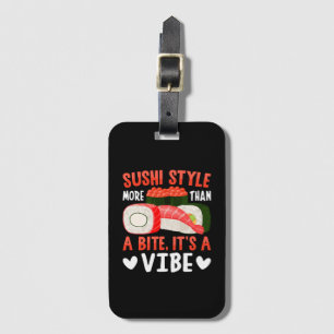 Étiquette À Bagage Style de sushi plus qu'une bouchée