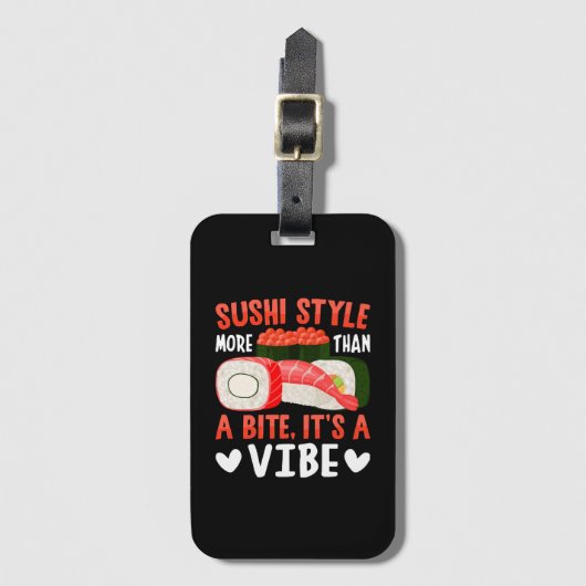 Étiquette À Bagage Style de sushi plus qu'une bouchée (Devant Vertical)