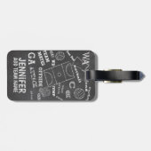 Étiquette À Bagage Style de tableau de bord de netball personnalisé (Dos horizontal)