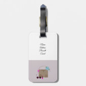 Étiquette À Bagage Style fashionista (Dos Vertical)