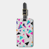 Étiquette À Bagage Style géométrique des années 80 (Devant Vertical)