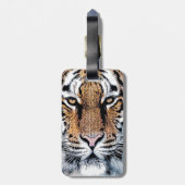 Étiquette À Bagage Style graphique Tiger Portrait (Dos Vertical)