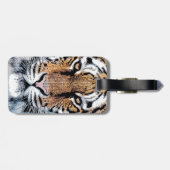 Étiquette À Bagage Style graphique Tiger Portrait (Dos horizontal)