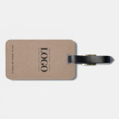 Étiquette À Bagage Style Kraft Ajouter votre logo d'entreprise Person (Dos horizontal)