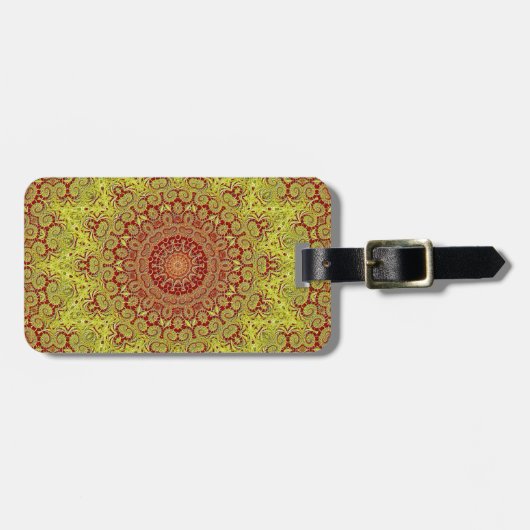 Étiquette À Bagage Style Mandala (Devant horizontal)
