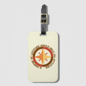 Étiquette À Bagage Style moderne Voyageur Backpacker Globetrotter (Devant Vertical)