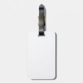 Étiquette À Bagage Style rétro Élégant Plaque blanche simple (Dos Vertical)