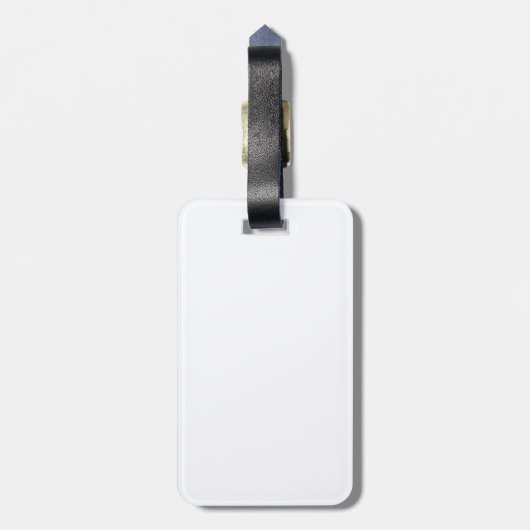 Étiquette À Bagage Style rétro Élégant Plaque blanche simple (Dos Vertical)