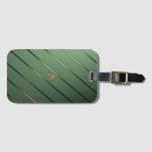 Étiquette À Bagage Style Sage Green & Gold