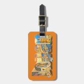 Étiquette À Bagage Style Vintage japonais authentique (Devant Vertical)