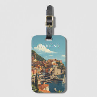 Étiquette À Bagage Style Vintage Portofino Gênes Italie
