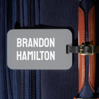 Étiquette À Bagage Stylish Trendy Black Out Modern Minimalist Simple