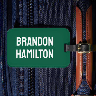 Étiquette À Bagage Stylish Trendy Black Out Modern Minimalist Simple