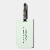 Étiquette À Bagage Succulent cactus verts (Dos Vertical)