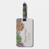 Étiquette À Bagage Succulents rustiques (Dos Vertical)