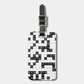 Étiquette À Bagage sudoku noir blanc (Devant Vertical)