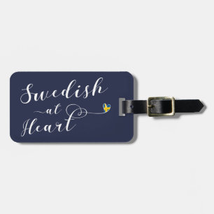 Étiquette À Bagage Suédois au modèle d'étiquette de bagage de coeur,