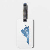 Étiquette À Bagage Suffolk Virginia Wood Grain (Dos Vertical)