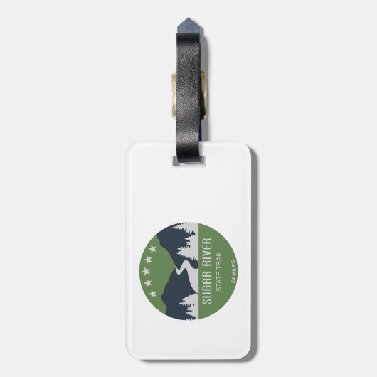 Étiquette À Bagage Sugar River State Trail Wisconsin (Dos Vertical)