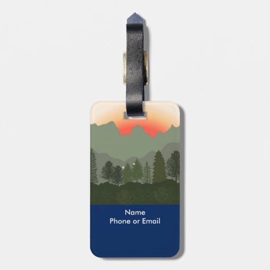 Étiquette À Bagage Sun Rise (Dos Vertical)