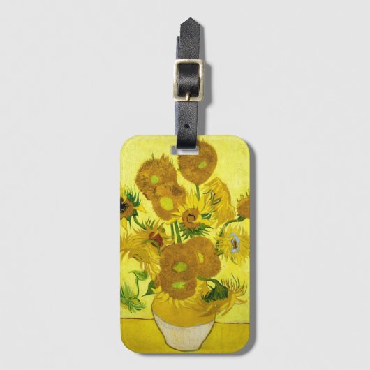 Étiquette À Bagage Sunflowers Vincent van Gogh (Devant Vertical)