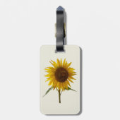 Étiquette À Bagage Sunny Sunflower (Dos Vertical)