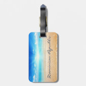 Étiquette À Bagage Sunrise de plage République Dominicaine (Dos Vertical)