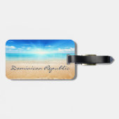 Étiquette À Bagage Sunrise de plage République Dominicaine (Dos horizontal)