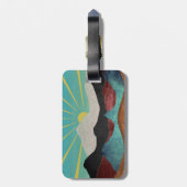 Étiquette À Bagage Sunrise Imaginaire de montagne (Dos Vertical)