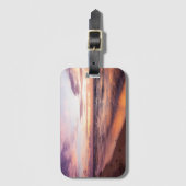 Étiquette À Bagage Sunrise Mexicaine Vibrante (Devant Vertical)