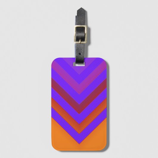 Étiquette À Bagage Sunset Chevron (Devant Vertical)